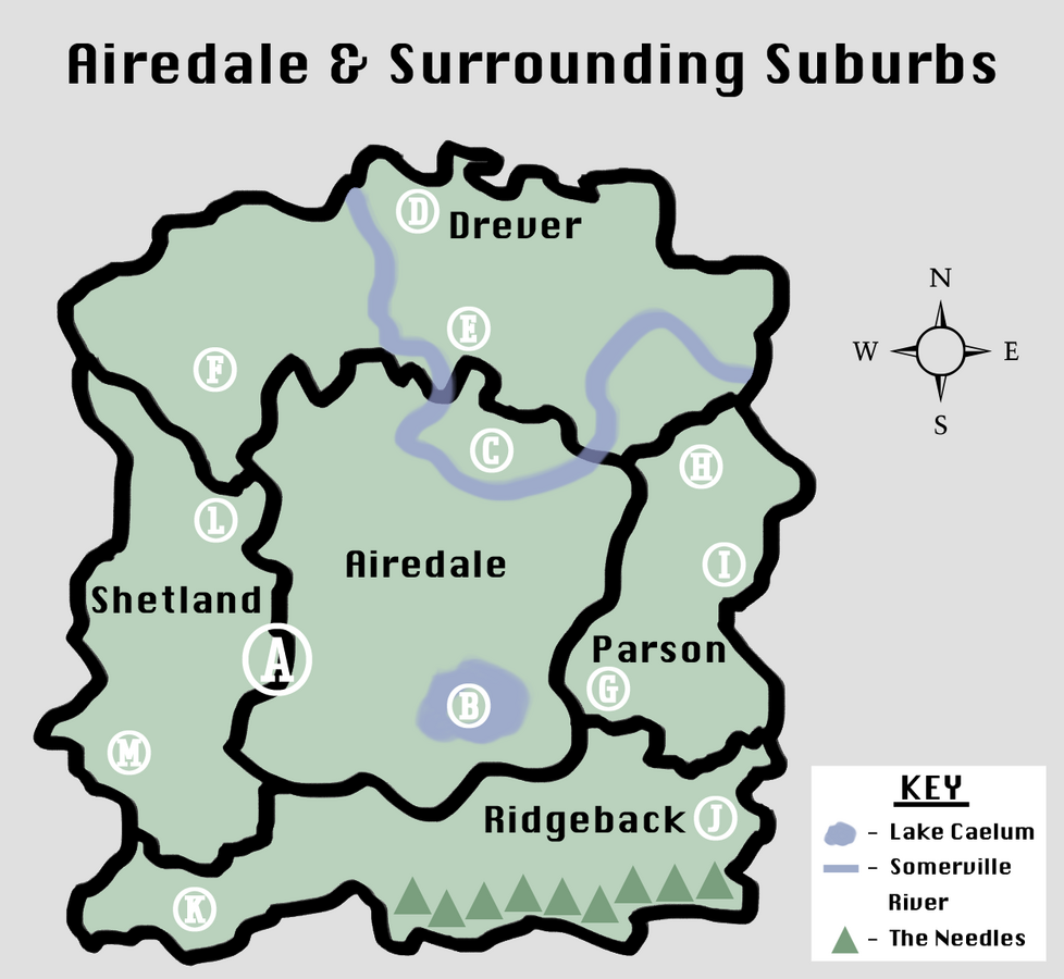 Map of Airedale & Surrounding Suburbs